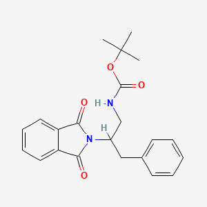 molecular formula C22H24N2O4 B8323086 1,1-dimethylethyl [2-(1,3-dioxo-1,3-dihydro-2H-isoindol-2-yl)-3-phenylpropyl]carbamate 