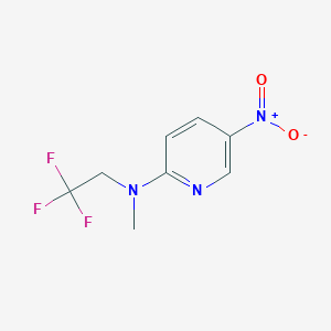 molecular formula C8H8F3N3O2 B8323103 2-Pyridinamine, N-methyl-5-nitro-N-(2,2,2-trifluoroethyl)- 