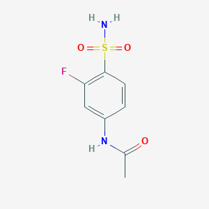 molecular formula C8H9FN2O3S B8323207 4-Acetamido-2-fluorobenzenesulfonamide 