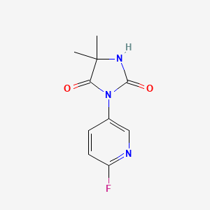 molecular formula C10H10FN3O2 B8323213 3-(6-Fluoro-3-pyridinyl)-5,5-dimethyl-2,4-imidazolidinedione 