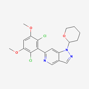 6-(2,6-dichloro-3,5-dimethoxyphenyl)-1-(tetrahydro-2H-pyran-2-yl)-1H-pyrazolo[4,3-c]pyridine
