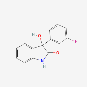 molecular formula C14H10FNO2 B8323292 3-(m-Fluorophenyl)-3-hydroxyindolin-2-one 