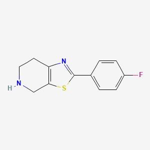 molecular formula C12H11FN2S B8323304 2-(4-Fluoro-phenyl)-4,5,6,7-tetrahydro-thiazolo[5,4-c]pyridine CAS No. 853784-25-5