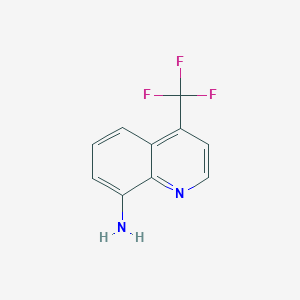 molecular formula C10H7F3N2 B8323323 8-Quinolinamine, 4-(trifluoromethyl)- CAS No. 857758-90-8