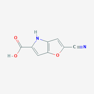 molecular formula C8H4N2O3 B8323345 2-Cyano-4H-furo[3,2-b]pyrrole-5-carboxylic acid 