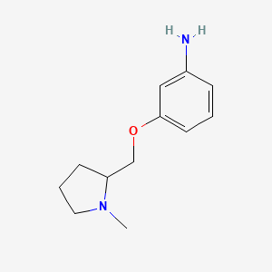 molecular formula C12H18N2O B8323359 3-[(1-Methylpyrrolidin-2-yl)methoxy]aniline CAS No. 1232787-86-8