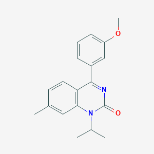 molecular formula C19H20N2O2 B8323365 1-isopropyl-7-methyl-4-(m-methoxyphenyl)-2(1H)-quinazolinone 