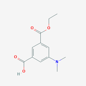 molecular formula C12H15NO4 B8323367 3-(Dimethylamino)-5-(ethoxycarbonyl)benzoic acid 