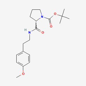 molecular formula C19H28N2O4 B8323426 (S)-2-[2-(4-Methoxy-phenyl)-ethylcarbamoyl]-pyrrolidine-1-carboxylic acid tert-butyl ester 