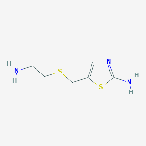 molecular formula C6H11N3S2 B8323447 2-Amino-5-(2-aminoethyl)thiomethylthiazole 