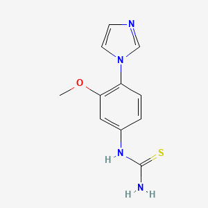 molecular formula C11H12N4OS B8323460 (4-Imidazol-1-yl-3-methoxy-phenyl)-thiourea 