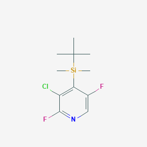 molecular formula C11H16ClF2NSi B8323569 4-(Tert-butyldimethylsilyl)-3-chloro-2,5-difluoropyridine 