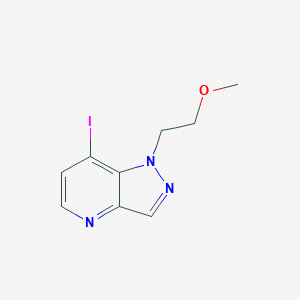 molecular formula C9H10IN3O B8323672 7-iodo-1-(2-methoxyethyl)-1H-pyrazolo[4,3-b]pyridine 