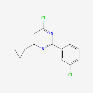 4-Chloro-2-(3-chlorophenyl)-6-cyclopropylpyrimidine