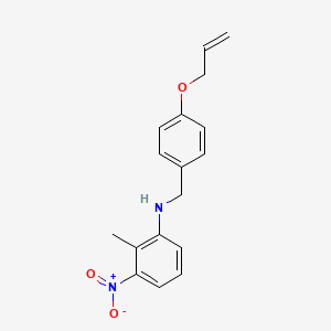 molecular formula C17H18N2O3 B8323698 N-[4-(allyloxy)benzyl]-N-(2-methyl-3-nitrophenyl)amine 