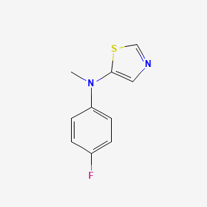 molecular formula C10H9FN2S B8323708 N-(4-Fluorophenyl)-N-methylthiazol-5-amine 