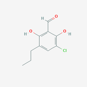 molecular formula C10H11ClO3 B8323715 3-Chloro-5-propyl-2,6-dihydroxybenzaldehyde 