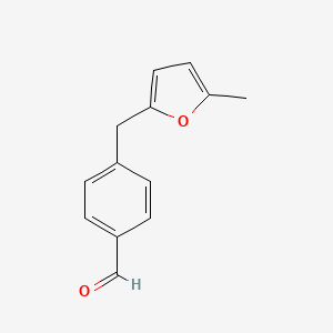 molecular formula C13H12O2 B8323727 4-(5-Methyl-furan-2-ylmethyl)-benzaldehyde 