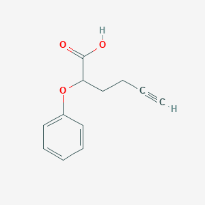 molecular formula C12H12O3 B8323773 alpha-(3-Butynyl)phenoxyacetic acid 