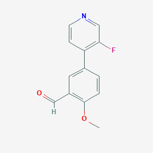 5-(3-Fluoro-pyridin-4-yl)-2-methoxy-benzaldehyde