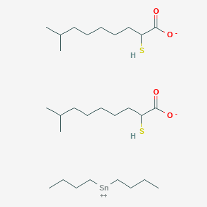 molecular formula C28H56O4S2Sn B8323793 Dibutyltin(2+);8-methyl-2-sulfanylnonanoate 