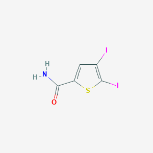 molecular formula C5H3I2NOS B8323799 4,5-Diiodothiophene-2-carboxamide 