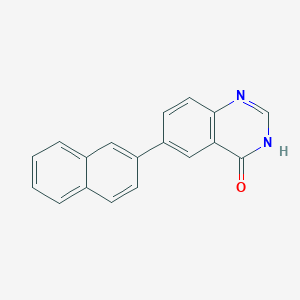 molecular formula C18H12N2O B8323807 6-(Naphthalene-2-yl)-3H-quinazolin-4-one 