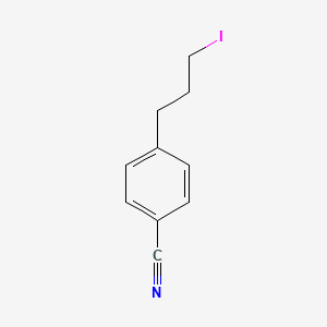 molecular formula C10H10IN B8323810 4-(3-Iodopropyl)benzonitrile 