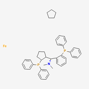 cyclopentane;(1R)-1-(2-diphenylphosphanylcyclopentyl)-1-(2-diphenylphosphanylphenyl)-N,N-dimethylmethanamine;iron