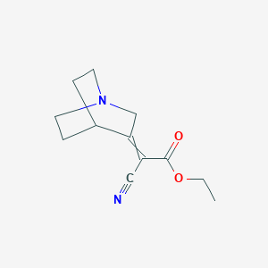 molecular formula C12H16N2O2 B8323823 Ethyl (1-azabicyclo[2.2.2]octan-3-ylidene)cyanoacetate 