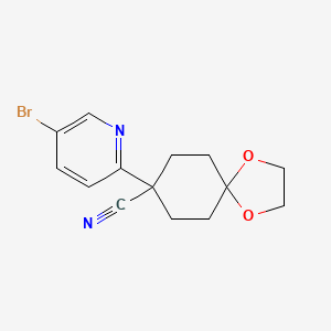 8-(5-Bromopyridin-2-yl)-1,4-dioxaspiro[4.5]decane-8-carbonitrile