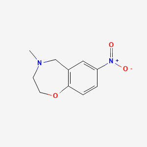 molecular formula C10H12N2O3 B8323837 4-Methyl-7-nitro-2,3,4,5-tetrahydro-1,4-benzoxazepine 