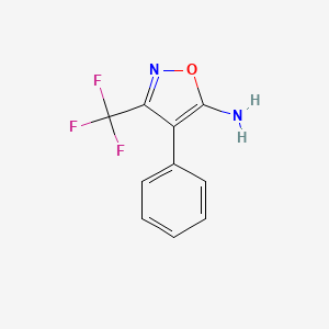 molecular formula C10H7F3N2O B8323865 3-Trifluoromethyl-4-phenyl-5-aminoisoxazole 