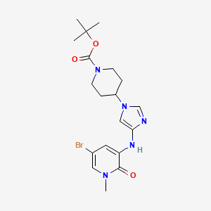 tert-Butyl 4-(4-(5-Bromo-1-methyl-2-oxo-1,2-dihydropyridin-3-ylamino)-1H-imidazol-1-yl)piperidine-1-carboxylate