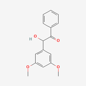 molecular formula C16H16O4 B8323915 2-(3,5-Dimethoxyphenyl)-2-hydroxy-1-phenyl-ethanone 