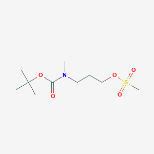 molecular formula C10H21NO5S B8323950 3-(N-t-butoxycarbonyl-N-methylamino)propyl methanesulfonate 