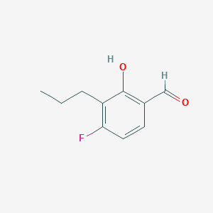 molecular formula C10H11FO2 B8323958 4-Fluoro-2-hydroxy-3-propyl-benzaldehyde 