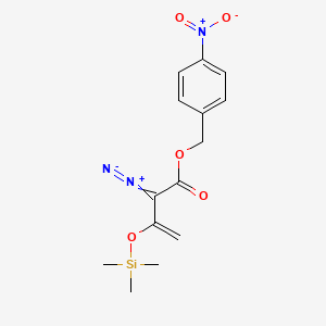 molecular formula C14H17N3O5Si B8323962 p-Nitrobenzyl 2-diazo-3-trimethylsilyloxy-3-butenoate 