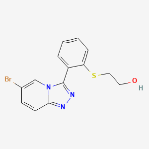 2-[2-(6-Bromo-[1,2,4]triazolo[4,3-a]pyridin-3-yl)phenyl]sulfanylethanol