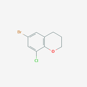 molecular formula C9H8BrClO B8323977 6-Bromo-8-chloro-chroman 