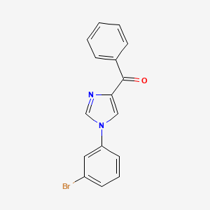 molecular formula C16H11BrN2O B8324001 [1-(3-Bromo-phenyl)-1H-imidazol-4-yl]-phenyl-methanone 
