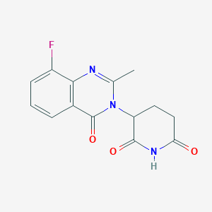 molecular formula C14H12FN3O3 B8324007 3-(8-Fluoro-2-methyl-4-oxo-4h-quinazolin-3-yl)-piperidine-2,6-dione 