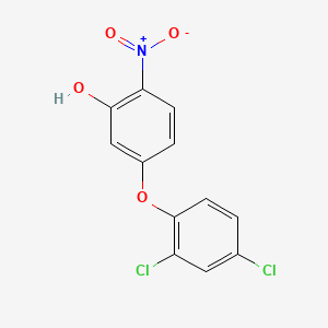 molecular formula C12H7Cl2NO4 B8324015 5-(2,4-Dichlorophenoxy)-2-nitrophenol CAS No. 59683-59-9