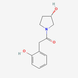 molecular formula C12H15NO3 B8324056 (3S)-1-[(2-Hydroxyphenyl)acetyl]pyrrolidin-3-ol 