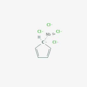 molecular formula C5H5Cl4Nb B8324061 Cyclopentadienyl niobium tetrachloride 