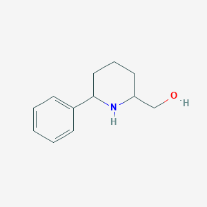 molecular formula C12H17NO B8324068 (6-Phenyl-piperidin-2-yl)-methanol 
