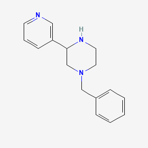 molecular formula C16H19N3 B8324143 1-Benzyl-3-(pyridin-3-yl)piperazine 
