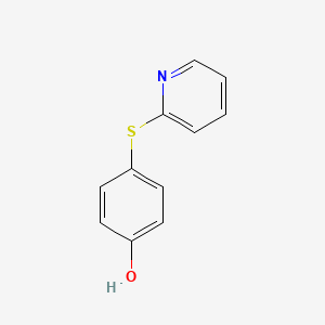 molecular formula C11H9NOS B8324187 2-(4-Hydroxyphenylthio)pyridine 