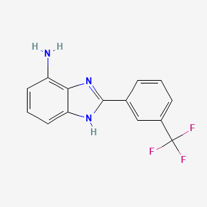 molecular formula C14H10F3N3 B8324188 2-(3-(trifluoromethyl)phenyl)-1H-benzo[d]imidazol-4-amine 