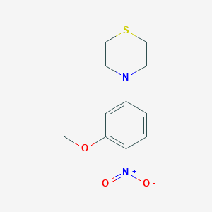 molecular formula C11H14N2O3S B8324189 4-(3-Methoxy-4-nitrophenyl)thiomorpholine 